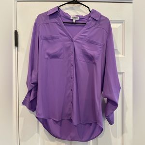 Size L purple Express Portofino Blouse